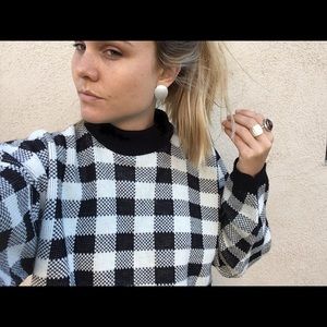 HONORS checkered oversized sweater